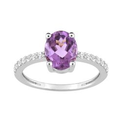 Anillo Oro Blanco 18kts Argyor MRM (18)1.7730.A1 Piedra Amatista 2,00ct - Circonitas