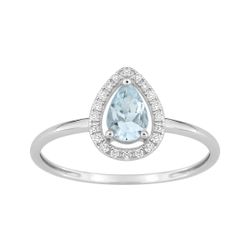 Anillo Oro Blanco 18kts Argyor MRM (18)1.7732.M1 Diamantes 0,08ct GH-SI - Piedra Aguamarina 0,34ct