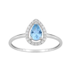 Anillo Oro Blanco 18kts Argyor MRM (18)1.7732.T1 Diamantes 0,08ct GH-SI - Piedra Topacio Azul 0,46ct