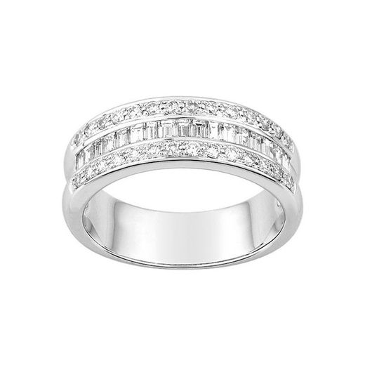 18kt White Gold Ring Argyor-MRM (18)35032GO Semi-alliance Diamonds 0.80ct