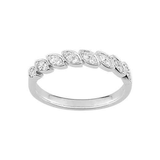 18kt White Gold Ring Argyor-MRM (18)3C013GB2 Diamond Wedding Band 0.20ct