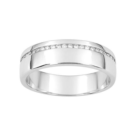 18kt White Gold Ring Argyor-MRM (18)3C102GB4 Diamond Wedding Band 0.14ct