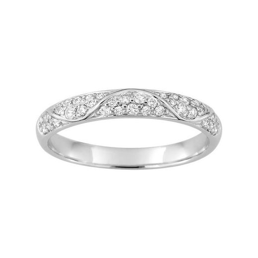 Bague en or blanc 18 carats Argyor-MRM (18)3C141GB4, alliance en diamants 0,25 ct