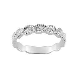 Anillo Oro Blanco 18kts Argyor-MRM (18)3C167GB4 Alianza Diamantes 0,05ct