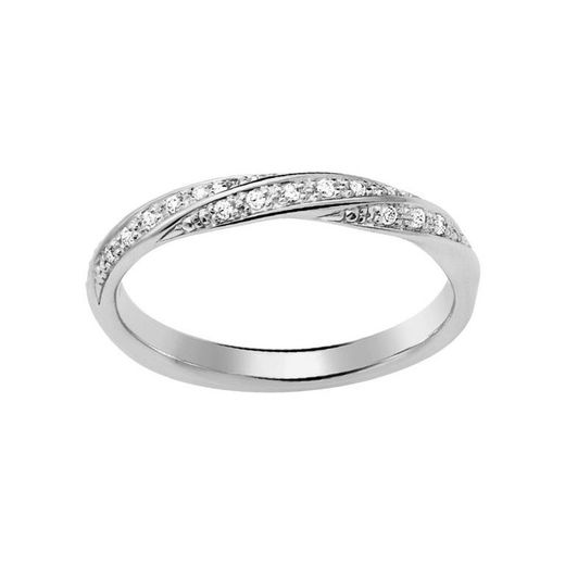 18kt White Gold Ring Argyor-MRM (18)3F009GB5 Spiral Alliance Diamonds 0.10ct