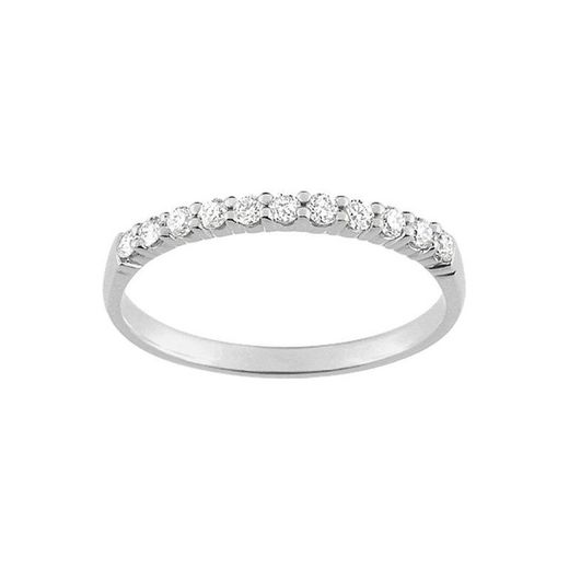 Bague en or blanc 18 carats Argyor-MRM (18)3L004GB4, alliance en diamants 0,20 ct