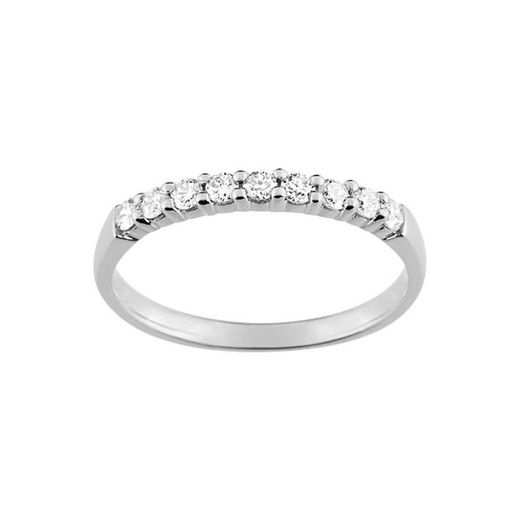 Anillo Oro Blanco 18kts Argyor-MRM (18)3L005GB4 Semi-alianza Diamantes 0,23ct