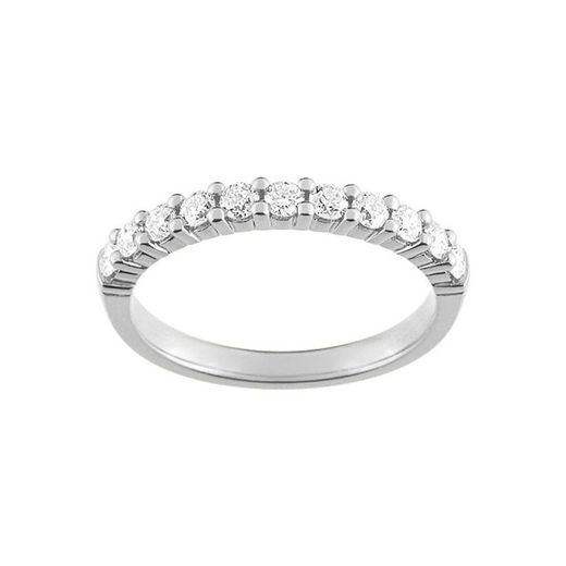 18kt White Gold Ring Argyor-MRM (18)3L008GB4 Semi-alliance Diamonds 0.50ct