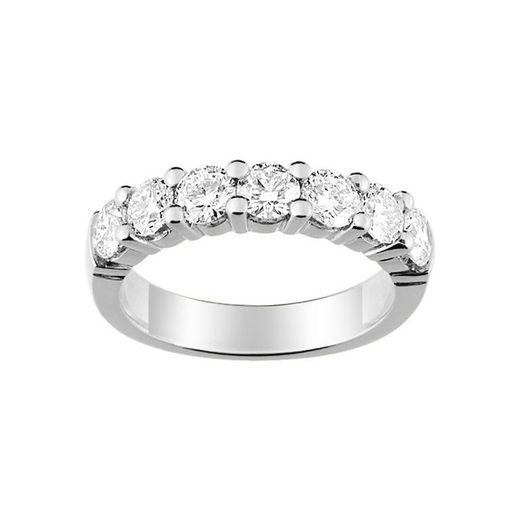 18kt White Gold Ring Argyor-MRM (18)3L012GB2 Semi-alliance 7 Diamonds 1.40ct