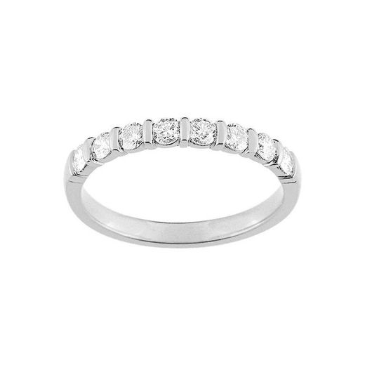 Anillo Oro Blanco 18kts Argyor-MRM (18)3L016GB2 Semi-alianza Diamantes 0,40ct