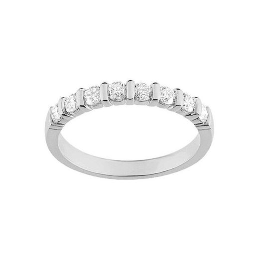 Anillo Oro Blanco 18kts Argyor-MRM (18)3L017GB2 Semi-alianza Diamantes 0,50ct