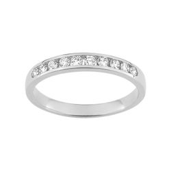 Anillo Oro Blanco 18kts Argyor-MRM (18)3L026GB4 Semi-alianza Diamantes 0,30ct