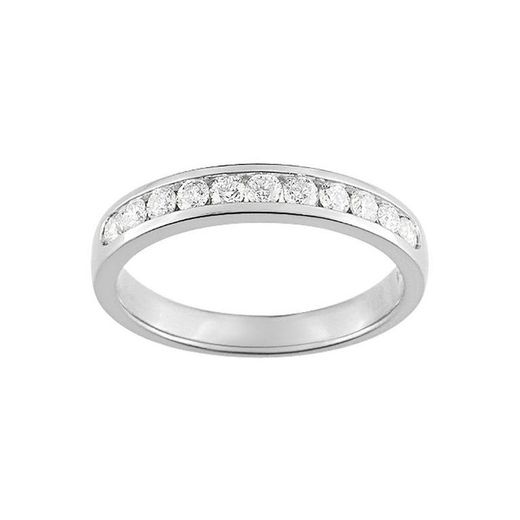 18kt White Gold Ring Argyor-MRM (18)3L027GB4 Semi-alliance Diamonds 0.40ct