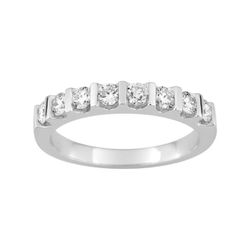 Anillo Oro Blanco 18kts Argyor-MRM (18)3L075GB2 Alianza Con Diamantes GH-SI 0,65ct