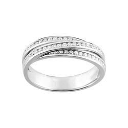 Anillo Oro Blanco 18kts Argyor-MRM (18)3R012GB4 Alianza 3 Hileras Con Diamantes GH-P1 0,32ct
