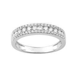 Anillo Oro Blanco 18kts Argyor-MRM (18)7VV016GB2 Alianza Con Diamantes GH-SI 0,50ct