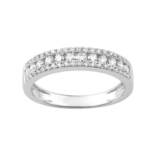 Anillo Oro Blanco 18kts Argyor-MRM (18)7VV016GB2 Alianza Con Diamantes GH-SI 0,50ct