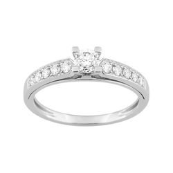 Anillo Oro Blanco 18kts Argyor-MRM (18)PA005GB3 Compromiso 10+1 Diamante