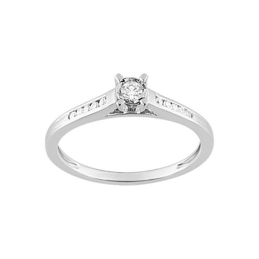 Bague de fiançailles en or blanc 18 carats Argyor-MRM (18)PG040GB4, 10+1 diamants