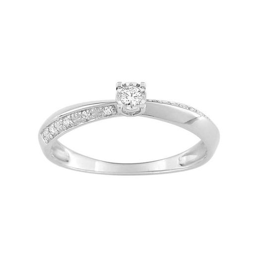 Anillo Oro Blanco 18kts Argyor-MRM (18)PKB20GB4 Compromiso 10+1 Diamante