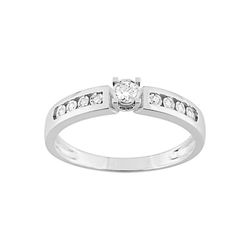 Anel de ouro branco 18k Argyor-MRM (18)PN028GB4 Noivado 8+1 diamantes GH P1