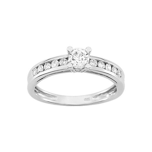 Anillo Oro Blanco 18kts Argyor-MRM (18)PS067GB5 Compromiso 10+1 Diamante