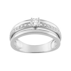 Anillo Oro Blanco 18kts Argyor-MRM (18)PZB18GB4 Compromiso 16+1 Diamantes GH P1