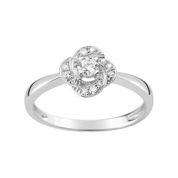 18kt White Gold Ring Argyor-MRM (18)PZB48GB3 Rosette Engagement Ring with GH P1 Diamonds