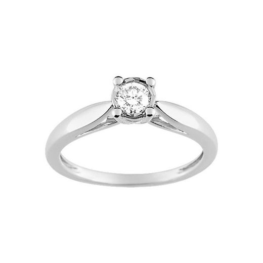Anel de ouro branco 18k Argyor-MRM (18)QD046GB4 Anel de noivado com diamante