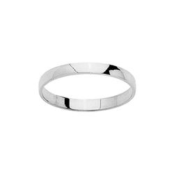 Anillo Oro Blanco 18kts Argyor-MRM 2,5mm (18)DB25GB Alianza Clásica Semibombeada