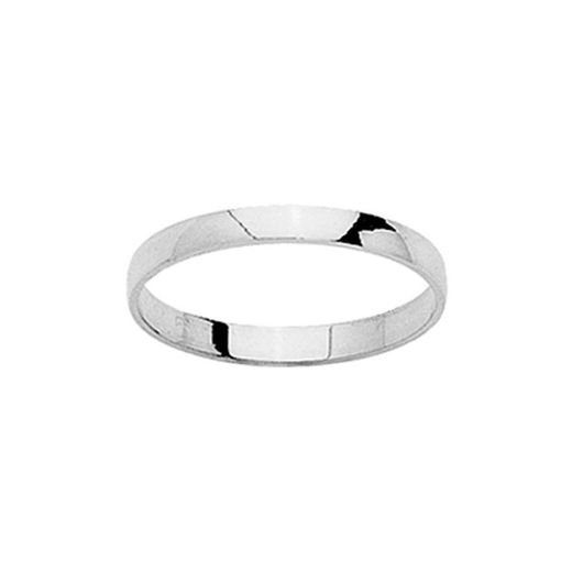 Anillo Oro Blanco 18kts Argyor-MRM 2,5mm (18)DB25GB Alianza Clásica Semibombeada