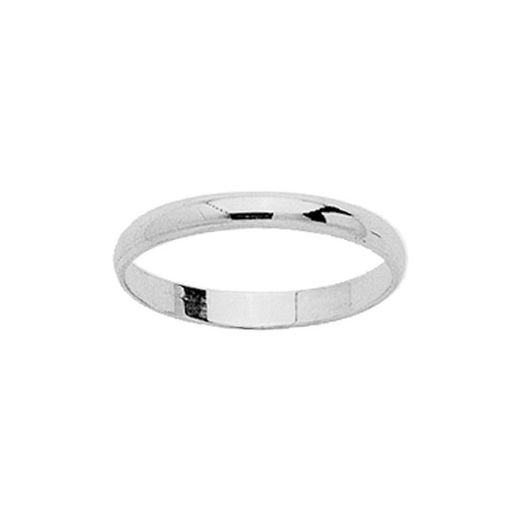 18kt White Gold Ring Argyor-MRM 2.5mm (18)DJ25GA Classic Half Round Wedding Band