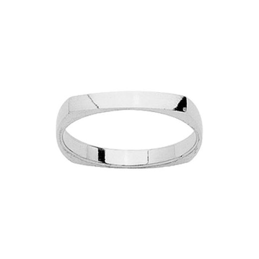 18kt White Gold Ring Argyor-MRM 2.5mm (18)E25G Classic Square Wedding Band