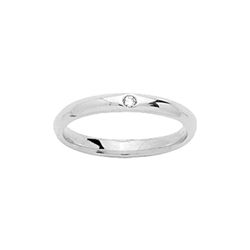 Anillo Oro Blanco 18kts Argyor-MRM 2,5mm (18)PT2G Alianza Diamante GH-P1 0,02ct
