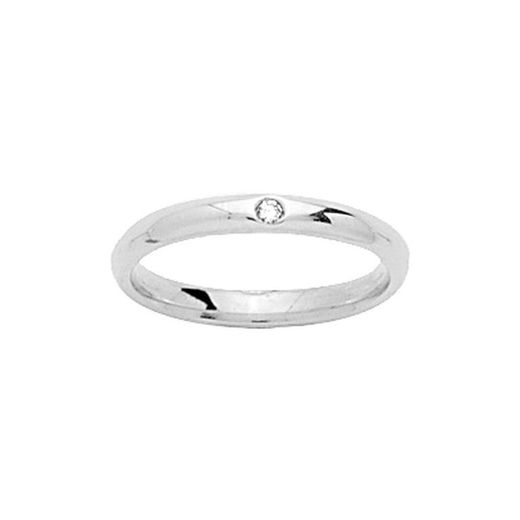 Anillo Oro Blanco 18kts Argyor-MRM 2,5mm (18)PT2G Alianza Diamante GH-P1 0,02ct