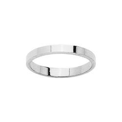 Anillo Oro Blanco 18kts Argyor-MRM 2,5mm (18)R25GB Alianza Clásica Plana