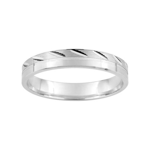 Anell Or Blanc 18kts Argyor-MRM 3,5mm (18)181G35 Aliança Ranurada I Facetada