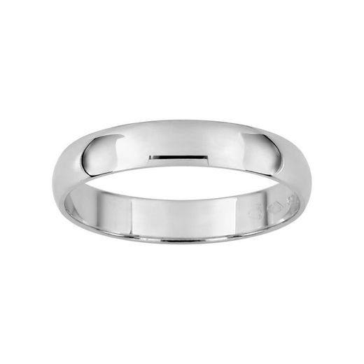 18kt White Gold Ring Argyor-MRM 3.5mm (18)DJ35GB Classic Half Round Wedding Band