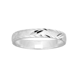 Bague en or blanc 18 carats Argyor-MRM 3 mm (18)129G30 Alliance à facettes