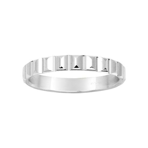 Anillo Oro Blanco 18kts Argyor-MRM 3mm (18)206G30 Alianza Dentada