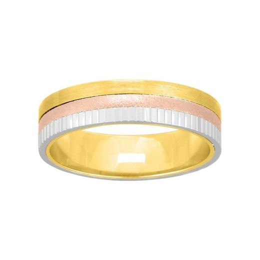 Anell Or Blanc 18kts Argyor-MRM 3mm (18)248T50 Aliança Tricolor