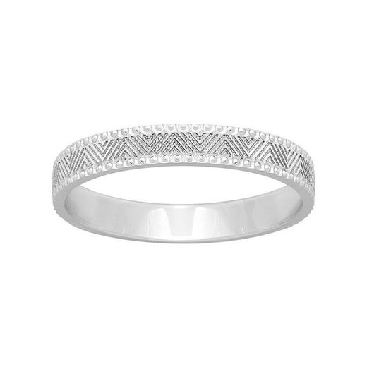 Anello in oro bianco 18 kt Argyor-MRM 3 mm (18)273G30 Triangoli incisi al laser Alliance