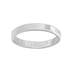Anillo Oro Blanco 18kts Argyor-MRM 3mm (18)3111730 Alianza Plana Biseles