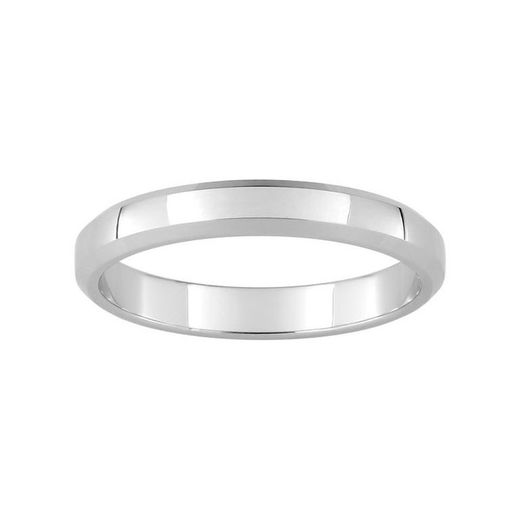 18kt White Gold Ring Argyor-MRM 3mm (18)CDB30GB Classic Semi-domed Wedding Band
