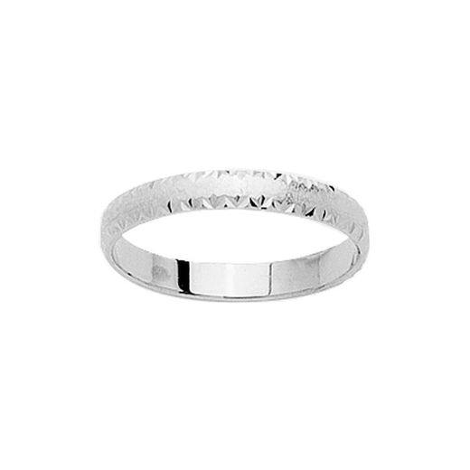Anel de ouro branco 18k Argyor-MRM 3mm (18)D30GB Aliança Fantasia
