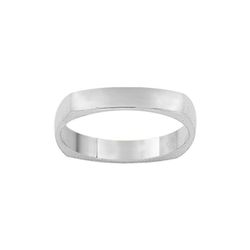 Anillo Oro Blanco 18kts Argyor-MRM 3mm (18)E30G Alianza Clásica Cuadrada