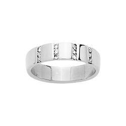 Anillo Oro Blanco 18kts Argyor-MRM 3mm (18)RD18G Diamantes 0.18 ct