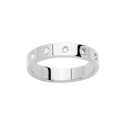 Anillo Oro Blanco 18kts Argyor-MRM 3mm (18)RT10G Diamantes 0.10 ct
