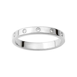 Anillo Oro Blanco 18kts Argyor-MRM 3mm (18)RT5G Diamantes 0.05 ct