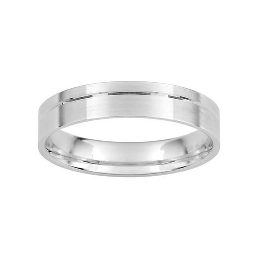 18kt White Gold Ring Argyor-MRM 4mm (18)072G40 Alliance With Groove